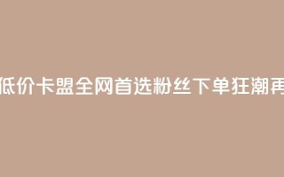 dy粉丝低价卡盟 - 低价卡盟｜全网首选｜dy粉丝下单狂潮再度引爆~