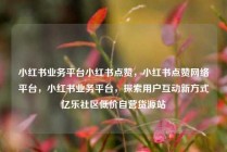 小红书业务平台小红书点赞，小红书点赞网络平台，小红书业务平台，探索用户互动新方式亿乐社区低价自营货源站