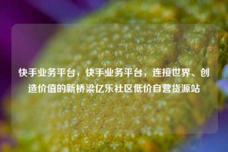 快手业务平台，快手业务平台，连接世界、创造价值的新桥梁亿乐社区低价自营货源站
