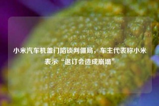 小米汽车机盖门陷谈判僵局，车主代表称小米表示“退订会造成崩塌”